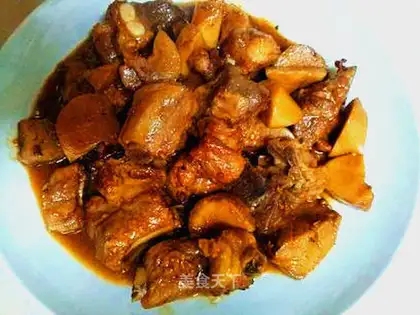 The apricots burn the ribs