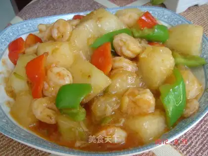 Shrimp burns the melon