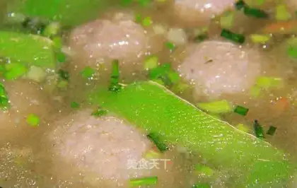 Spoon meatball soup