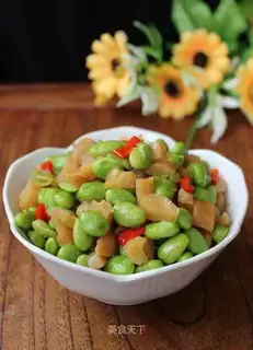 Rhodish and fried beans