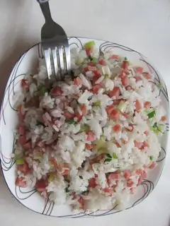 Ham and rice