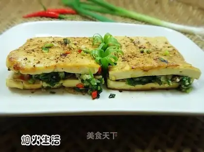 The tacos are baked tofu
