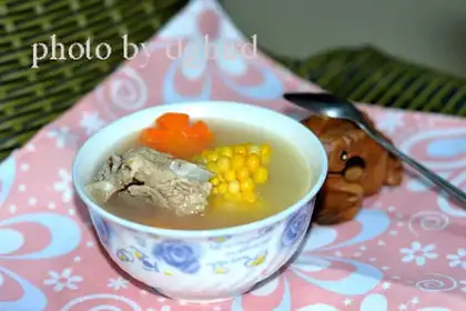 Carrot corn ribs soup