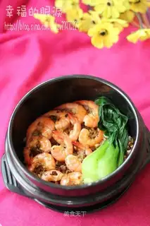 Gin and garlic shrimp rice
