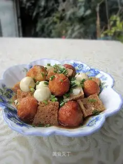 The quail egg and potatoes roast