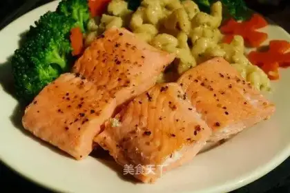 Fried salmon