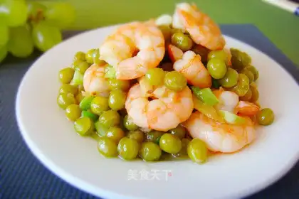 Peas, shrimp