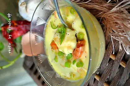 Shrimp skin steamed eggs