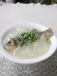 Puffy fish soup