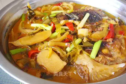 Spicy sour fish head