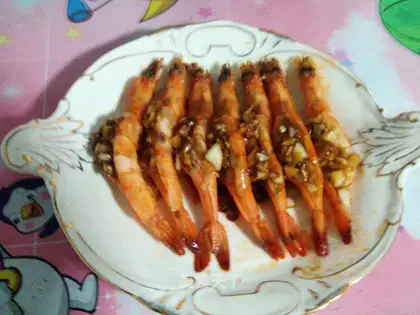 Garlic roasted shrimp