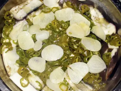 Steam eggplant
