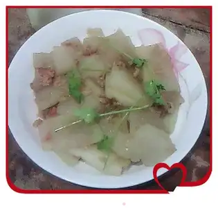 A melon with rice