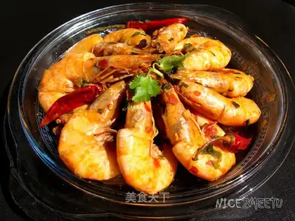 Dry spicy shrimp