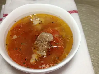 Lazy tomato beef soup