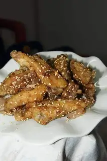 Pretzels, chicken wings