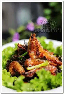 Tea and dry shrimp