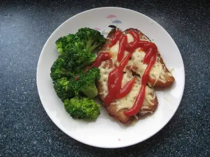 Cheese stubs with broccoli