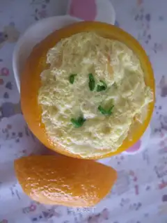Orange steamed eggs