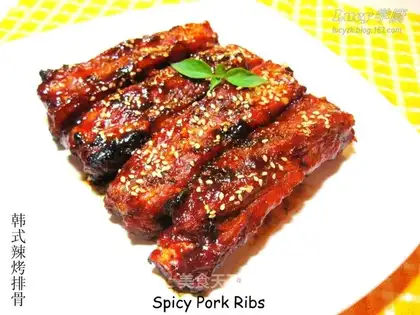 Korean spicy grilled ribs