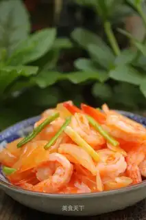 Shrimp with pickled vegetables