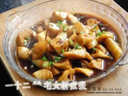 Braised spring bamboo shoots in oil