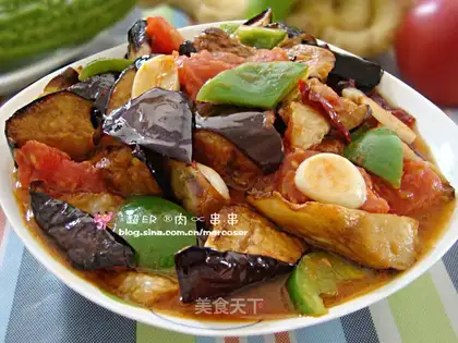 Roasted eggplant with tomatoes