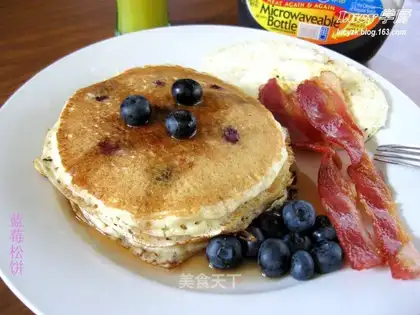 American breakfast blueberry muffins