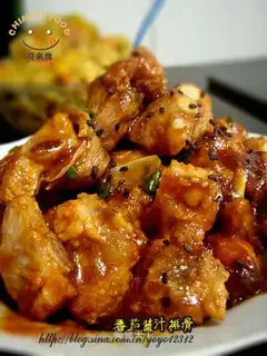 Ribs with ketchup sauce