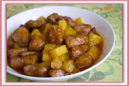 Sweet and sour pork with honey