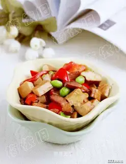 Fried bacon smoked edamame