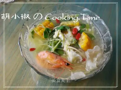 Fresh vegetable corn soup