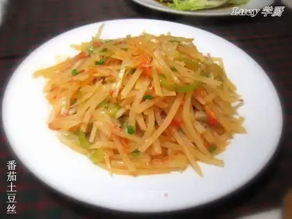 Tomatoes and shredded potatoes
