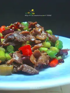 stir-fried chicken gizzards with pickled peppers