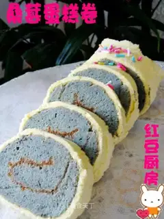 Two-color mulberry cake roll