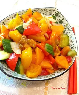 Sweet and sour vegetable pepper ribs