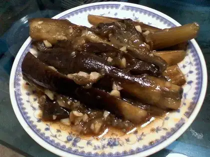 "Eggplant in oyster sauce" mixed vegetables