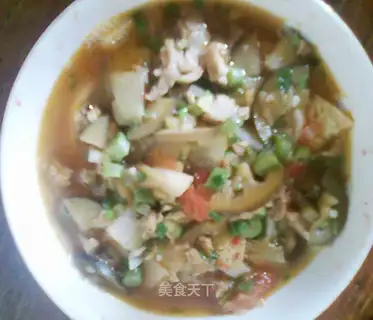 Mutton noodles with minced meat