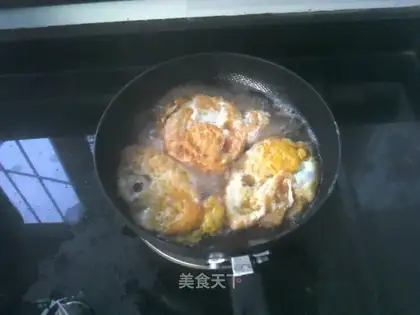 Sweet and sour fried eggs