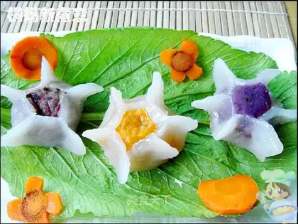 three-color crystal flower