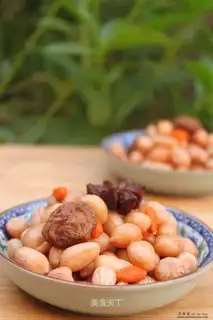 Peanut with plum juice