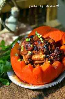 Pumpkin beans evaporated ribs