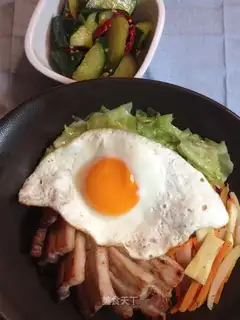 Meat and vegetable rice