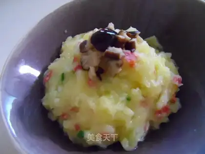 Raw mashed potatoes