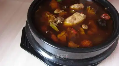 Red-fooked chicken