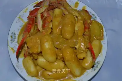 Curry-year-old pastry crab