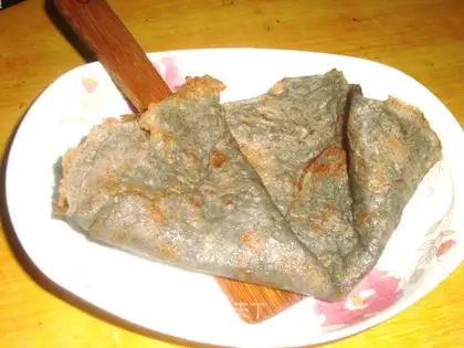 Black sesame soy pancakes