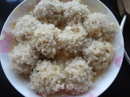 The rice meat round