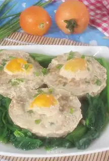 Meatloaf steamed eggs