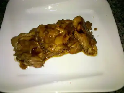 Burn chicken chops